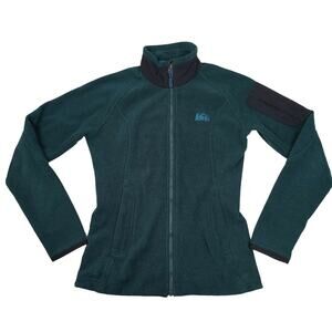 REI Fleece Teal Blue Classic Fleece Jacket Zip Up Size XS
